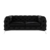 Paul - Chesterfield Sofa 2-Sitzer mit Silber Metall Füßen