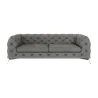 Paul - Chesterfield Sofa 3-Sitzer mit Silber Metall Füßen