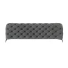 Paul - Chesterfield Sofa 3-Sitzer mit Silber Metall Füßen