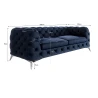 Paul - Chesterfield Sofa 3-Sitzer mit Silber Metall Füßen