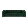 Paul - Chesterfield Sofa 3-Sitzer mit Silber Metall Füßen