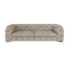 Paul - Chesterfield Sofa 3-Sitzer mit Silber Metall Füßen