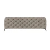 Paul - Chesterfield Sofa 3-Sitzer mit Silber Metall Füßen