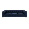 Paul - Chesterfield Sofa 3-Sitzer mit Silber Metall Füßen