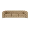 Paul - Chesterfield Sofa 3-Sitzer mit Silber Metall Füßen
