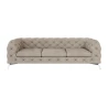 Paul - Chesterfield Sofa 3-Sitzer mit Silber Metall Füßen