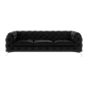 Paul - Chesterfield Sofa 3-Sitzer mit Silber Metall Füßen
