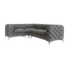 Paul - Chesterfield Ecksofa mit Silber Metall Füßen