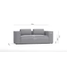 Victor - Modernes Sofa 2 sitzer mit weichem Sitz
