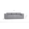 Victor - Modernes Sofa 3 sitzer mit weichem Sitz