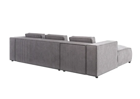 Noord - Modernes Ecksofa mit Ottomane und weichem Sitz