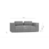 Noord - Modernes Sofa 2 sitzer mit weichem Sitz