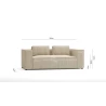 Noord - Modernes Sofa 2 sitzer mit weichem Sitz