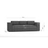 Noord - Modernes Sofa 3 sitzer mit weichem Sitz