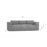 Noord - Modernes Sofa 3 sitzer mit weichem Sitz
