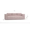 Noord - Modernes Sofa 3 sitzer mit weichem Sitz