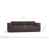 Noord - Modernes Sofa 3 sitzer mit weichem Sitz