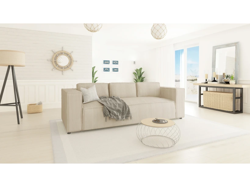 Noord - Modernes Sofa 3 sitzer mit weichem Sitz