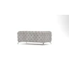 Valentin - Chesterfield Sofa 2-Sitzer mit Silber Metall Füßen