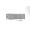 Valentin - Chesterfield Sofa 3-Sitzer mit Silber Metall Füßen