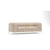 Carson - Chesterfield Sofa 3-Sitzer mit Goldene Metall Füßen