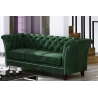 Talia - Chesterfield Sofa 3-Sitzer aus Samt-Stoff mit Holzfüßen