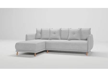 Owen - Ecksofa mit Schlaffunktion und Bettkasten in scandinavischem Design