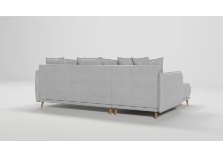 Owen - Ecksofa mit Schlaffunktion und Bettkasten in scandinavischem Design