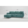 Owen - Ecksofa mit Schlaffunktion und Bettkasten in scandinavischem Design