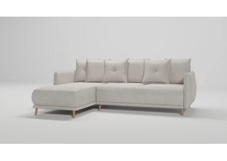 Owen - Ecksofa mit Schlaffunktion und Bettkasten in scandinavischem Design