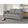 Calais - Modernes Sofa 2-Sitzer mit Schwarz Metall Füßen aus Luxusmicrofaser