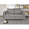 Calais - Modernes Sofa 2-Sitzer mit Schwarz Metall Füßen aus Luxusmicrofaser