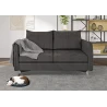 Calais - Modernes Sofa 2-Sitzer mit Schwarz Metall Füßen aus Luxusmicrofaser