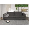 Calais - Modernes Sofa 3-Sitzer mit Schwarz Metall Füßen aus Luxusmicrofaser