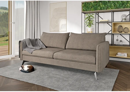 Calais - Modernes Sofa 3-Sitzer mit Schwarz Metall Füßen aus Luxusmicrofaser