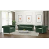 Cleo - Chesterfield 3 sitzer Sofa mit Schlaffunktion aus Samt-Stoff mit Holzfüßen