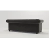 Cleo - Chesterfield 3 sitzer Sofa aus Samt-Stoff mit Holzfüßen