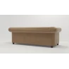 Cleo - Chesterfield 3 sitzer Sofa aus Samt-Stoff mit Holzfüßen