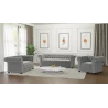 Cleo - Chesterfield 2 sitzer Sofa mit Schlaffunktion aus Samt-Stoff mit Holzfüßen