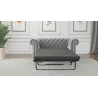 Cleo - Chesterfield 2 sitzer Sofa mit Schlaffunktion aus Samt-Stoff mit Holzfüßen