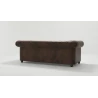 Wilhelm - Chesterfield 3 sitzer Sofa aus Vintage Optik Microfaser mit Holzfüßen