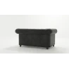 Wilhelm - Chesterfield 2 sitzer Sofa aus Vintage Optik Microfaser mit Holzfüßen
