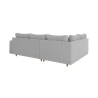 Maya - Ecksofa mit Schlaffunktion und Hocker mit Braun Holzfüßen im skandinavischen Stil aus Cord-Stoff