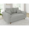 Maya - Sofa 2 sitzer mit Braun Holzfüßen im skandinavischen Stil aus Cord-Stoff