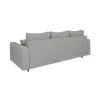 Maya - Sofa 3 sitzer mit Braun Holzfüßen im skandinavischen Stil aus Cord-Stoff