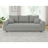 Maya - Sofa 3 sitzer mit Braun Holzfüßen im skandinavischen Stil aus Cord-Stoff
