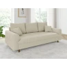 Maya - Sofa 3 sitzer mit Braun Holzfüßen im skandinavischen Stil aus Cord-Stoff
