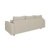 Maya - Sofa 3 sitzer mit Braun Holzfüßen im skandinavischen Stil aus Cord-Stoff