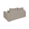 Lars - Sofa 2 sitzer mit Braun Holzfüßen im skandinavischen Stil aus Boucle-Stoff