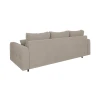 Lars - Sofa 3 sitzer mit Braun Holzfüßen im skandinavischen Stil aus Boucle-Stoff